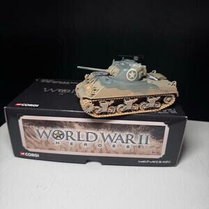 Corgi WWII Heroes Limited Edition Diecast Tank M4 Sherman “C4” 2nd Armored Div